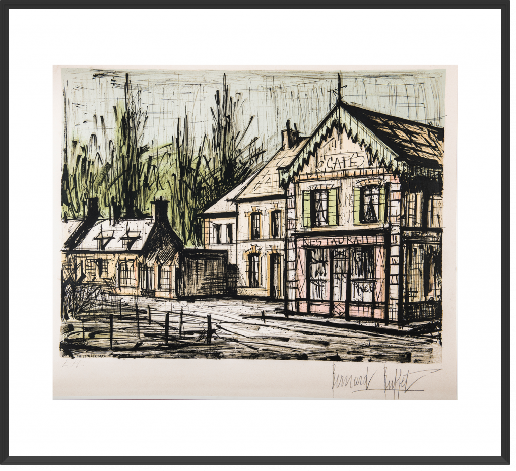 Lithographie L Glise De Lorleau Me Tat Bernard Buffet